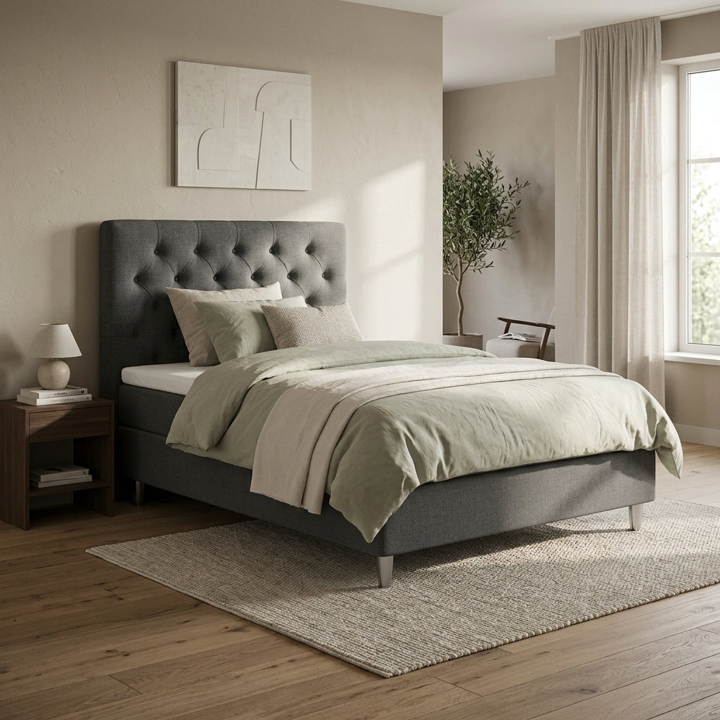 Boxspringbett 120 × 200 cm – Chesterfield