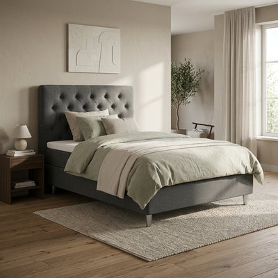 Boxspringbett 120 × 200 cm – Chesterfield