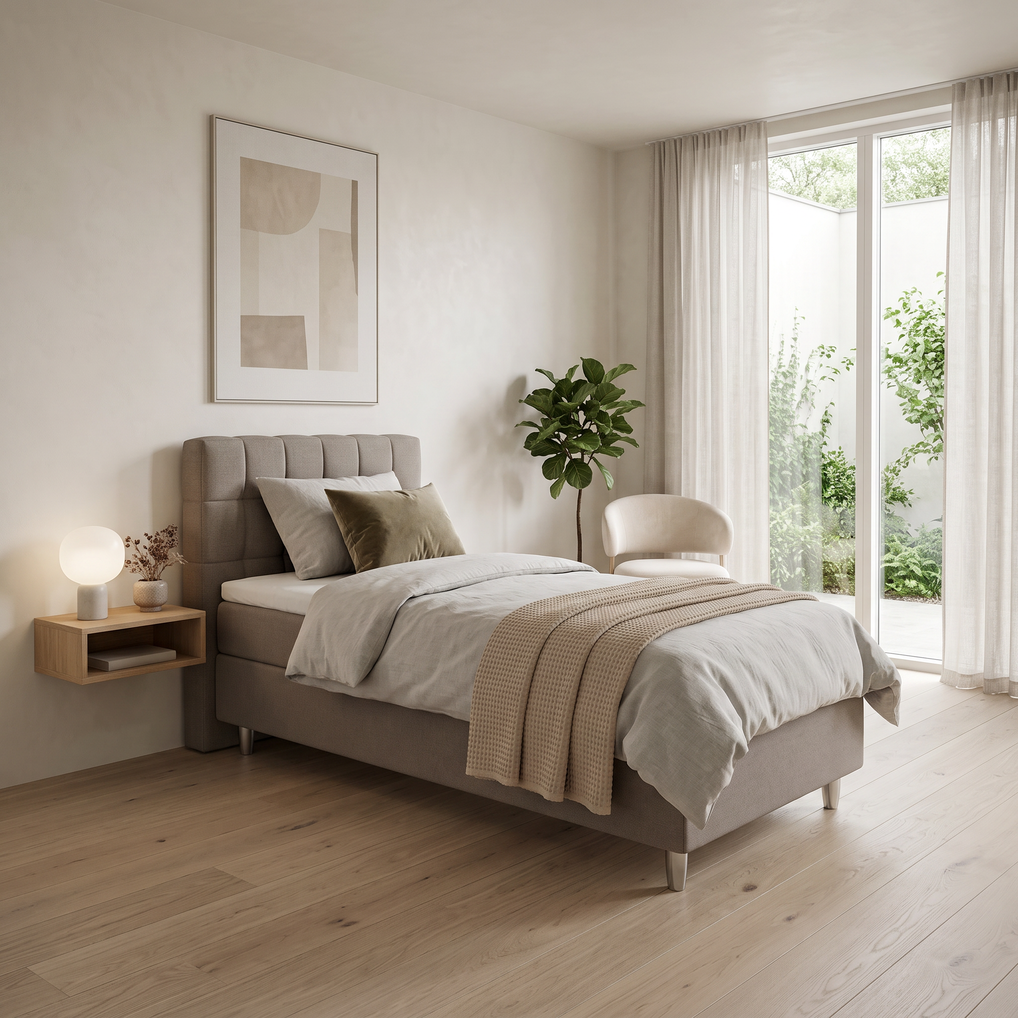 Boxspringbett 90 × 200 cm – Lissabon