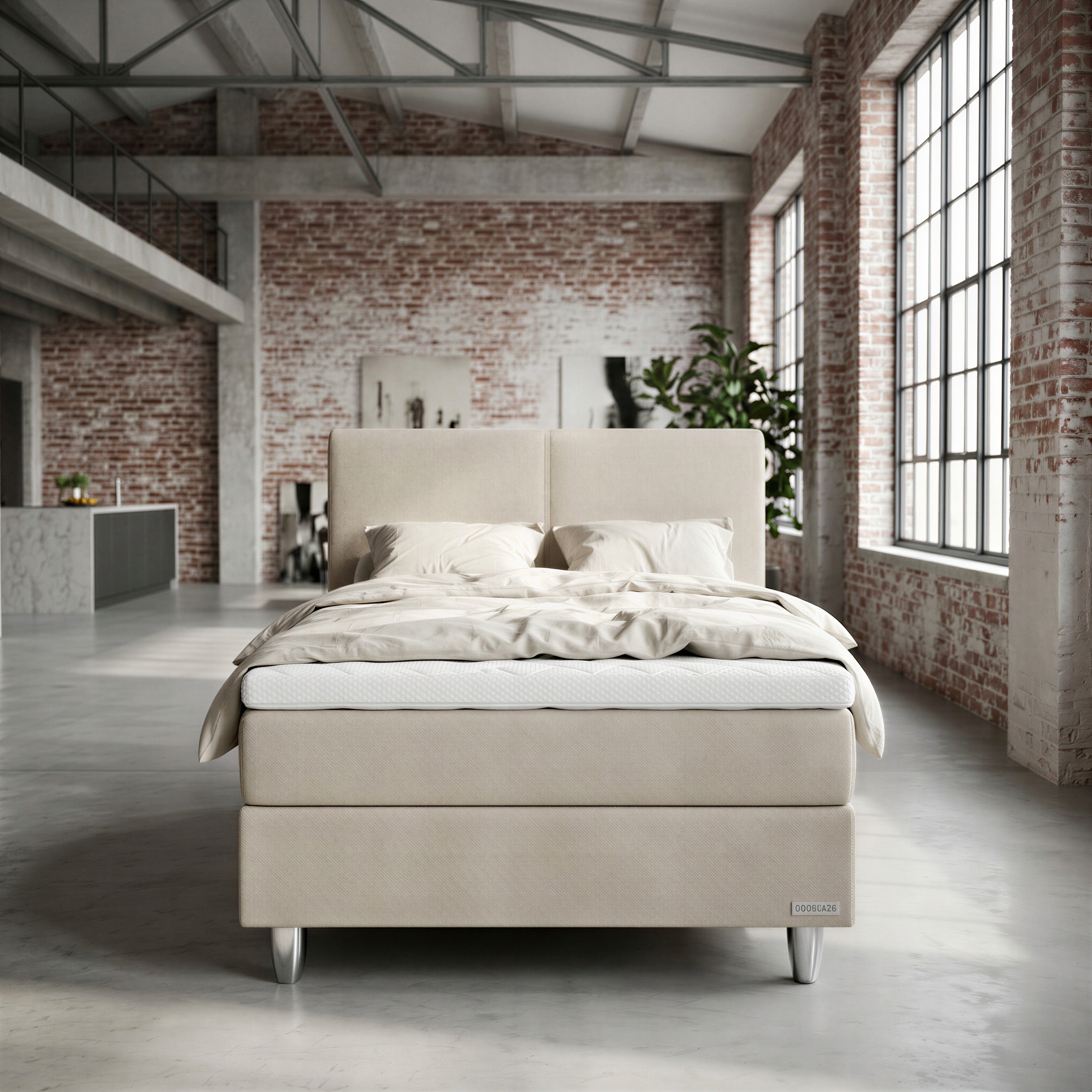 Boxspringbett 100 × 200 cm – Stockholm